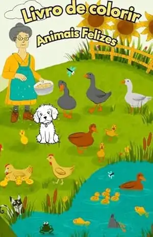 Capa do livro Jardim da Alegria: Um Livro para Colorir de Animais Felizes - Pigment  Poet