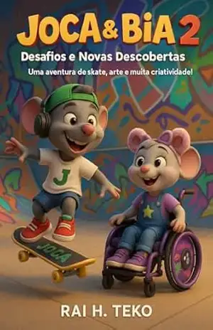 Capa do livro Joca & Bia 2: Desafios e Novas Descobertas: Uma aventura de skate, arte e muita criatividade! - Rai H. Teko