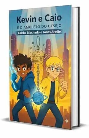 Capa do livro Kevin e Caio: E o amuleto do desejo - Calebe  Machado