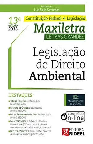 Capa do livro Legislação de Direito Ambiental (MAXILETRA) - Luiz Paulo Sirvinskas