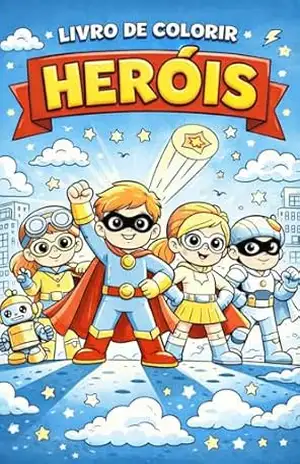 Livro de colorir de heróis – Luiz Da Silva