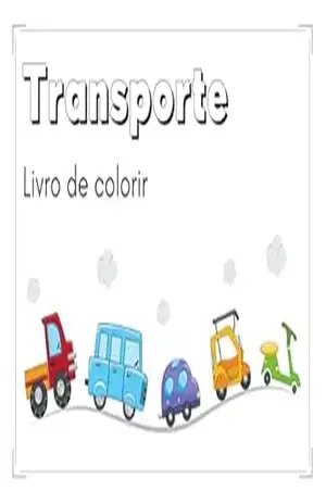Capa do livro Livro para colorir: Meios de transportes - Camile Windlin