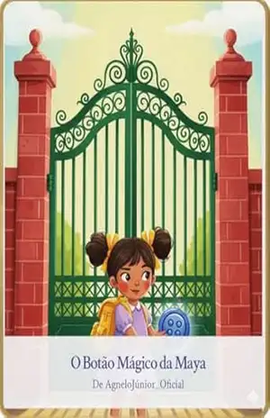 Capa do livro Maya e o Botão Mágico: Uma Aventura de Coragem! - Agnelo Junior