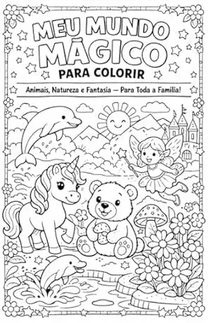 Meu Mundo Mágico para Colorir: Animais, Natureza e Fantasia — Para Toda a Família! – GABRIEL PEREIRA