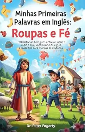 Minhas Primeiras Palavras em Inglês: Roupas e Fé Subtítulo:: 20 histórias bilíngues entre a Bíblia e o dia a dia, vocabulário A1 e guia pedagógico para crianças de 8–12 anos. – Peter Fogarty