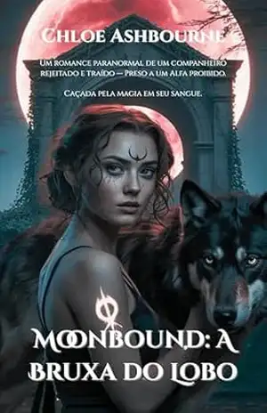 Capa do livro Moonbound: A Bruxa do Lobo: Um romance paranormal de um companheiro rejeitado e traído — Preso a um Alfa proibido. Caçada pela magia em seu sangue. - Chloe Ashbourne