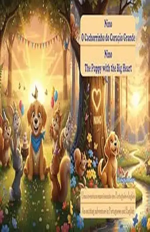 Capa do livro Nino, O Cachorrinho do Coração Grande (Nino, The Puppy with the Big Heart): Uma aventura emocionante em português e inglês (An exciting adventure in Portuguese and English) - Flaswalker Alves