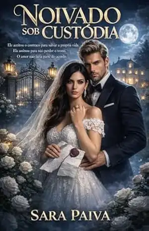 Capa do livro NOIVADO SOB CUSTÓDIA: Ele aceitou o contrato para salvar a própria vida. Ela assinou para não perder o trono. O amor não fazia parte do acordo. - Sara  Paiva