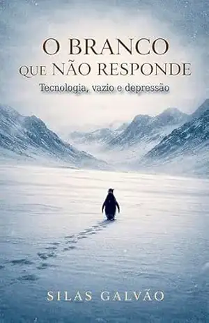 Capa do livro O BRANCO QUE NÃO RESPONDE: Tecnologia, vazio e depressão - Silas Galvão