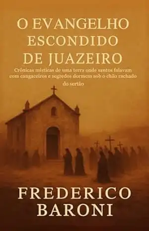 Capa do livro O Evangelho Escondido de Juazeiro: Crônicas místicas de uma terra onde santos falavam com cangaceiros e segredos dormem sob o chão rachado do sertão - Frederico Baroni