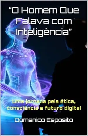 Capa do livro “O Homem Que Falava com Inteligência”: Uma jornada pela ética, consciência e futuro digital - Domenico Esposito