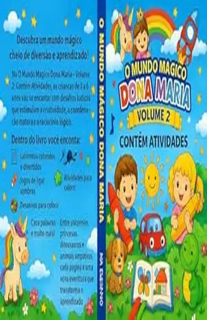 Capa do livro O mundo magico dona maria –volume 2 contem atividades: atividades educativas para crianças de 3 a 6 anos (O MUNDO MAGICO DE DONA MARIA) - Maicon costa