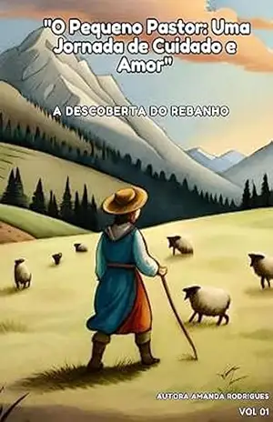 Capa do livro ''O Pequeno Pastor: Uma Jornada de Cuidado e Amor'': A Descoberta do Rebanho - Amanda Rodrigues