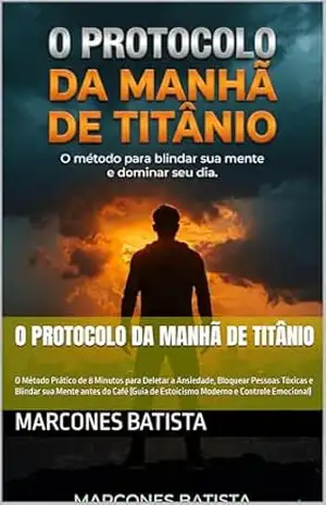 O Protocolo da Manhã de Titânio: O Método Prático de 8 Minutos para Deletar a Ansiedade, Bloquear Pessoas Tóxicas e Blindar sua Mente antes do Café (Guia de Estoicismo Moderno e Controle Emocional) – Marcones Batista O Protocolo da Manhã de Titânio: O Método Prático de 8 Minutos para Deletar a Ansiedade, Bloquear Pessoas Tóxicas e Blindar sua Mente antes do Café (Guia de Estoicismo Moderno e Controle Emocional) – Marcones Batista