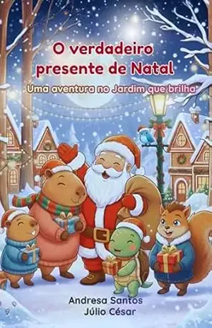 Capa do livro O verdadeiro presente de Natal: Uma história infantil sobre empatia, generosidade e a magia do Natal (O Jardim que Brilha Livro 2) - Andresa Santos