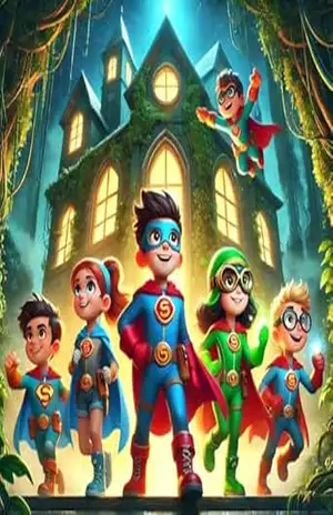 Capa do livro Os Super–Heróis Mirins e o Mistério do Castelo Perdido. (Aventura, ação e suspense. Livro 1) - Anderson e Vania Araujo Custodio