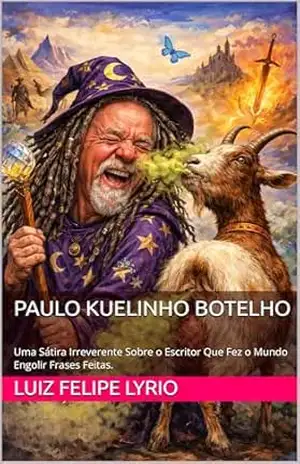 Capa do livro PAULO KUELINHO BOTELHO: Uma Sátira Irreverente Sobre o Escritor Que Fez o Mundo Engolir Frases Feitas. (Versão Brasileira: O lado B dos nossos ídolos (que ninguém teve coragem de contar)) - Luiz Felipe  Lyrio