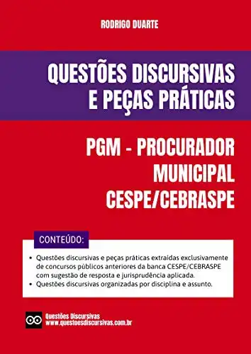Baixar PGM Procurador Municipal – Provas Discursivas e Peças Práticas da Banca CESPE com Respostas e Jurisprudências pdf, epub, mobi, eBook