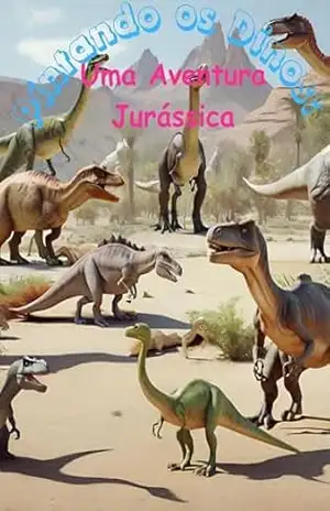 Capa do livro Pintando os Dinos: Uma Aventura Jurássica - Nara Cristina de Almeida Brançani
