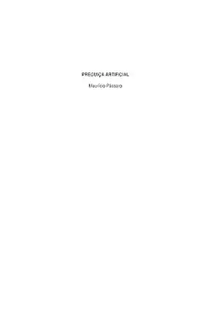 Capa do livro Preguiça Artificial - Maurício Pássaro