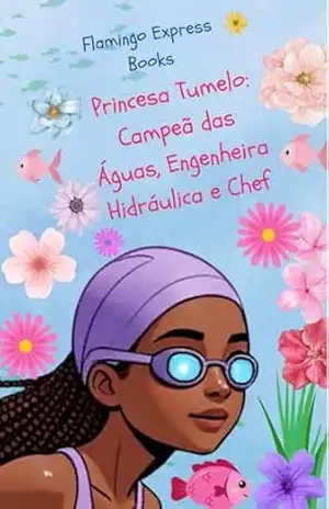 Capa do livro Princesa Tumelo: Campeã das Águas, Engenheira Hidráulica e Chef (Portuguese Edition – STEM Chapter Books Collection Livro 16) - Flamingo Express Books