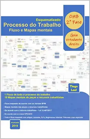 Capa do livro PROCESSO DO TRABALHO ESQUEMATIZADO – FLUXO E MAPAS MENTAIS - Tiago Silva Leal