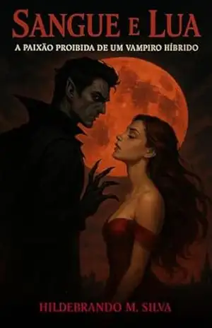 Capa do livro Sangue e Lua: A paixão proibida de um vampiro híbrido - Hildebrando  M. Silva
