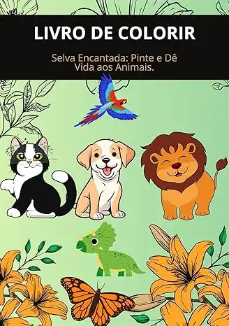 Baixar Selva Encantada: Pinte e Dê Vida aos Animais pdf, epub, mobi, eBook