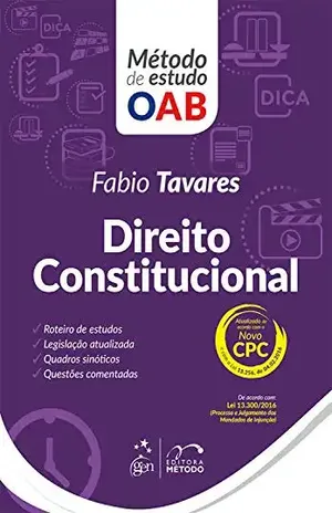 Capa do livro Série Método de Estudo OAB – Direito Constitucional - Fabio Tavares Sobreira