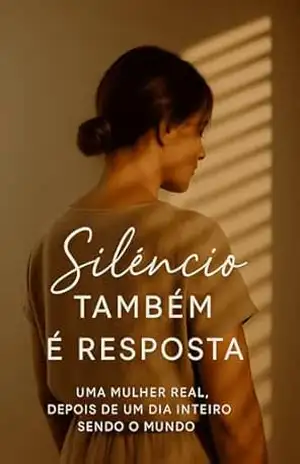 Capa do livro Silêncio Também é Resposta: Uma mulher real, depois de um dia inteiro sendo o mundo — e decidindo se escolher - REBECA BONATTI