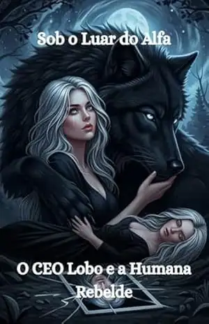 Capa do livro Sob o Luar do Alfa: O CEO Lobo e a Humana Rebelde - Safira Amélie