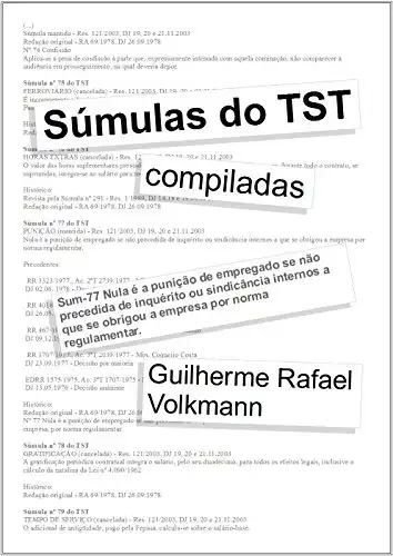 Baixar Súmulas do TST: compiladas pdf, epub, mobi, eBook