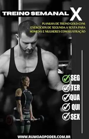 Capa do livro Treino Semanal X:: exercicios de segunda a sexta para homens e mulheres com ilustração - natan  robert