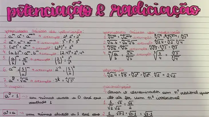 31 Exercícios de Potenciação e Radiciação para Baixar em PDF